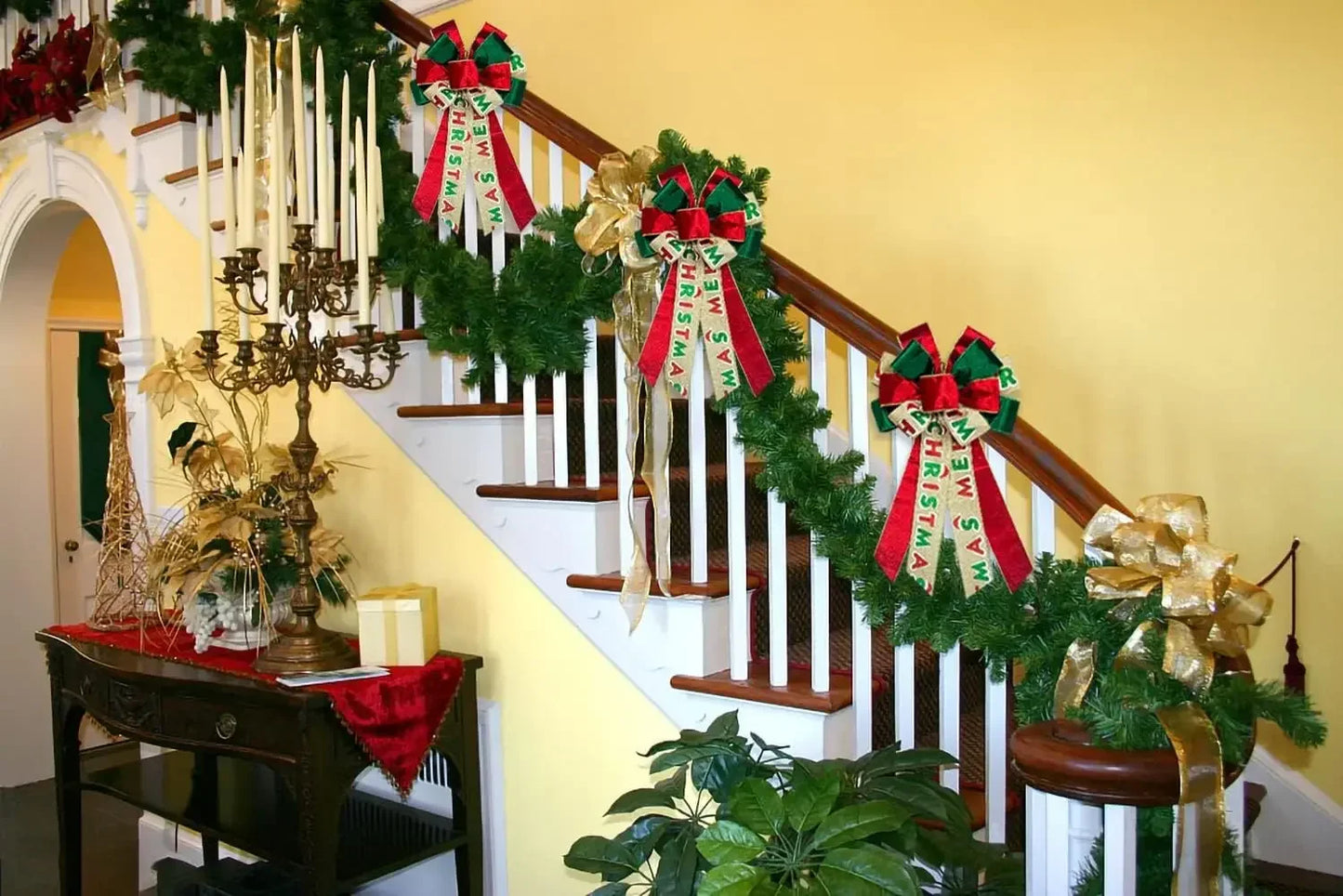 Large Christmas Bow for Wreath and Tree Topper