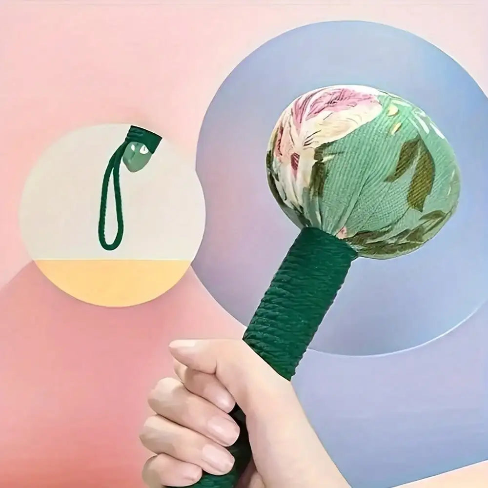 Long Handled Wormwood Massage Hammer Green