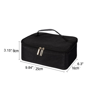Small Insulated Lunch Box Bag for Work Picnic (Black)