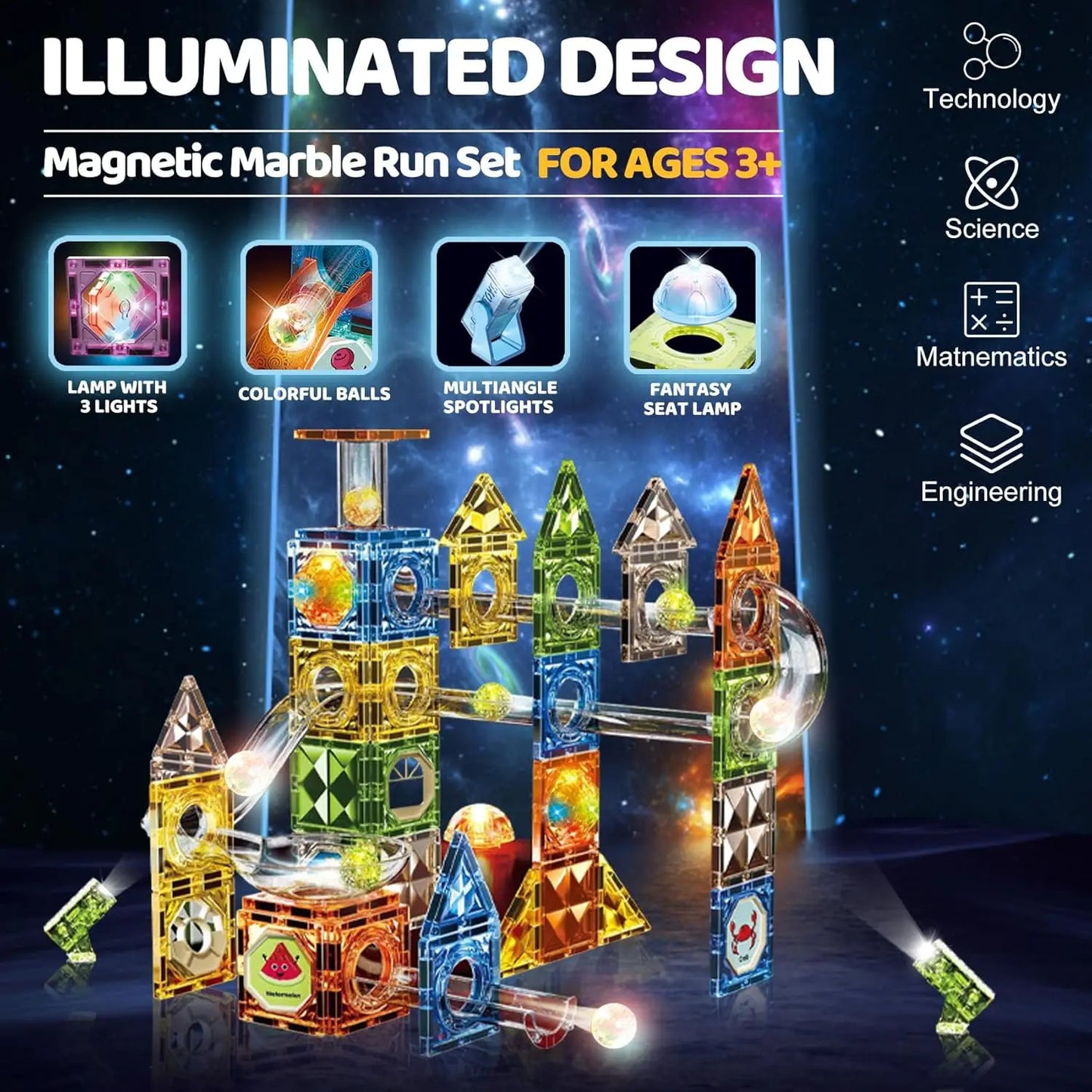 Magnetic Building Blocks with Marble