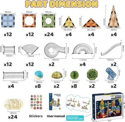 Magnetic Building Blocks with Marble