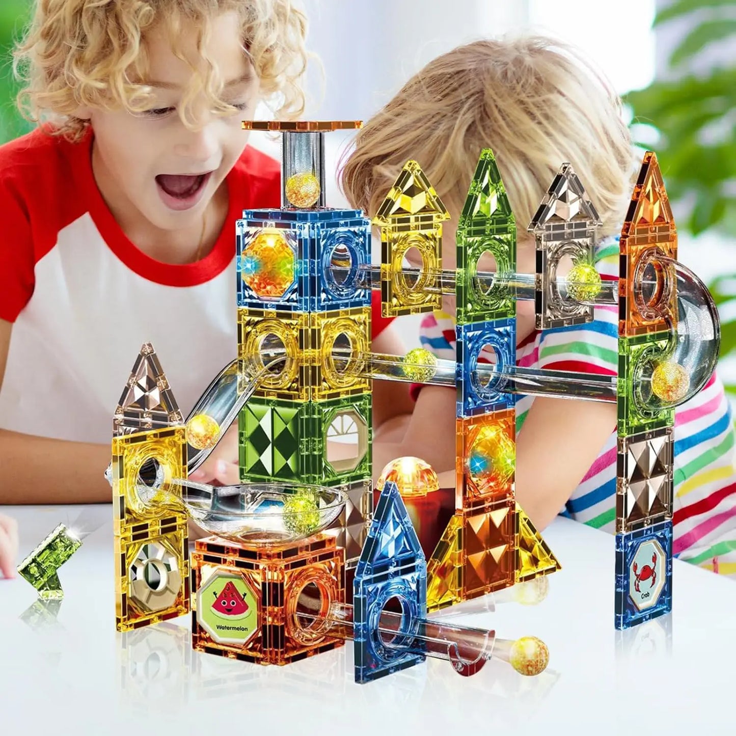 Magnetic Building Blocks with Marble