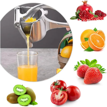 Heavy Duty Manual Citrus Juicer Premium Metal Alloy Fruit Squeezer Silver