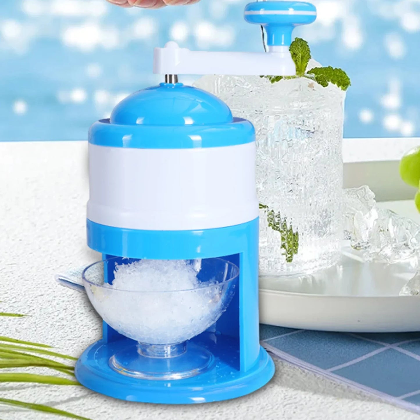 Manual Shaved Ice Crusher Portable Ice Breaker Machine