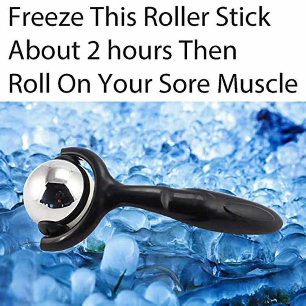 Stainless Steel Massage Ball Roller Deep Tissue Therapy Black