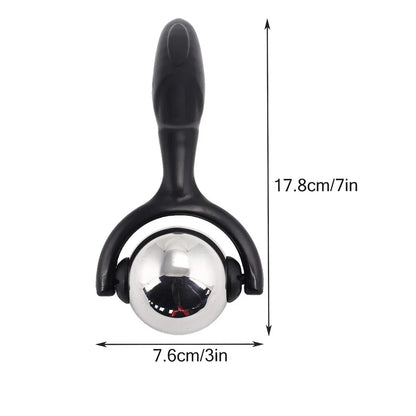 Stainless Steel Massage Ball Roller Deep Tissue Therapy Black