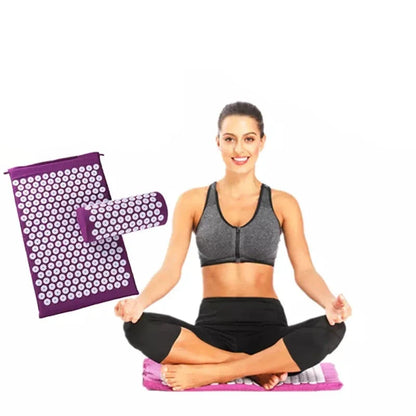 Acupressure Yoga Mat & Pillow Set for Stress Relief