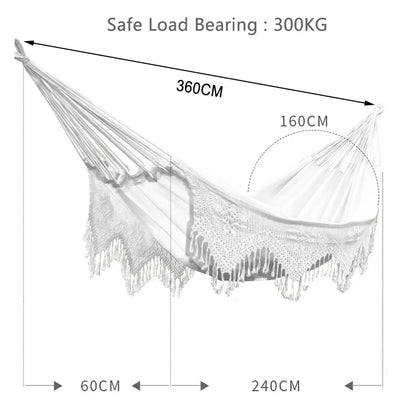 Large Brazilian Macrame Hammock Swing