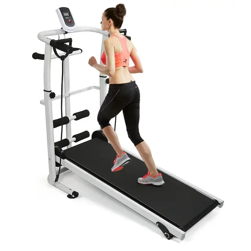 Adjustable Silent Mechanical Treadmill for Home Fitness