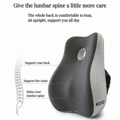 Memory Foam Office Chair Cushion & Lumbar Support Pillow