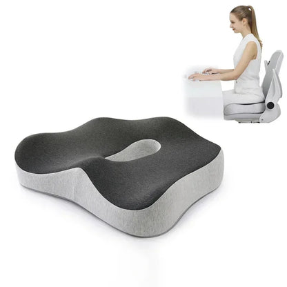 Memory Foam Office Chair Cushion & Lumbar Support Pillow
