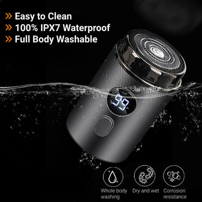 Men’s Electric Razor Portable Rechargeable Shaver with Digital Display Grey