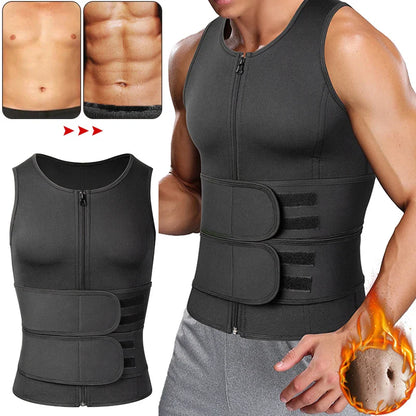 Men Sauna Waist Trainer Fitness Vest Body Shaper