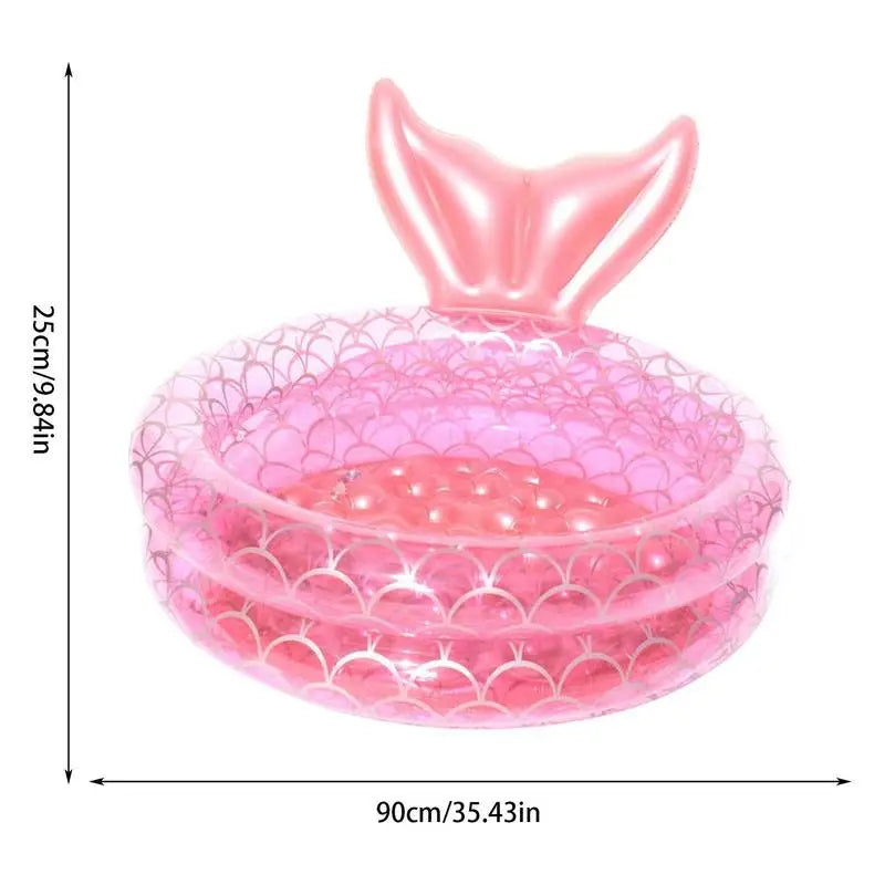 Mermaid Pool Inflatable Swimming Bathing Tub for Kids