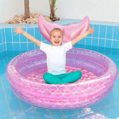 Mermaid Pool Inflatable Swimming Bathing Tub for Kids
