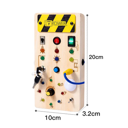 Montessori Busy Board with LED Light for Kids