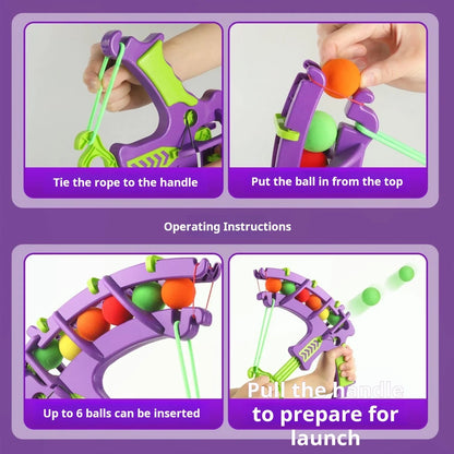 Kid Slingshot Target Sticky Ball Dartboard