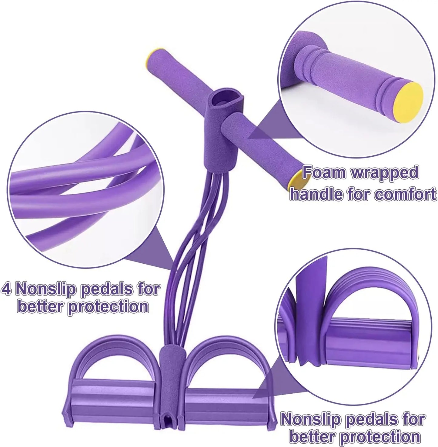 Multi-Functional Foot Pedal Tension Rope for Yoga & Fitness