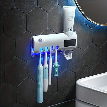 Automatic Toothbrush Holder with Toothpaste Squeezer