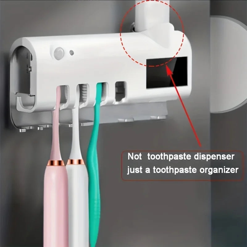 Automatic Toothbrush Holder with Toothpaste Squeezer