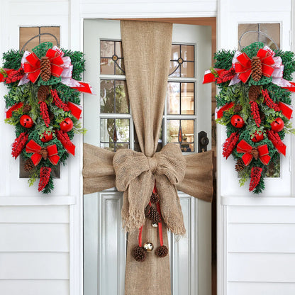 Upside Down Christmas Wreath Front Door Decoration