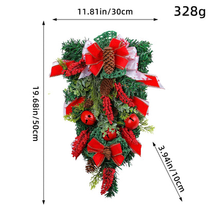 Upside Down Christmas Wreath Front Door Decoration