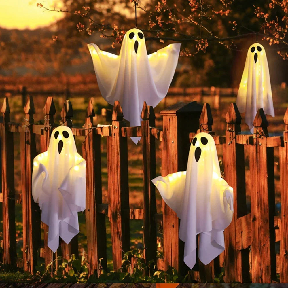 Halloween LED Hanging Ghost Ornaments