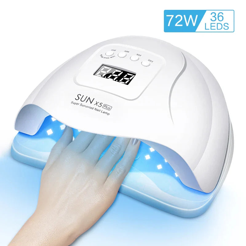 LED Nail Dryer UV Lamp for Gel Polish (72W)