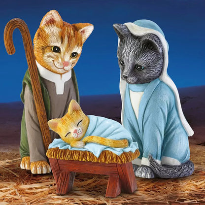 Nativity Royal Cats Christmas Decoration