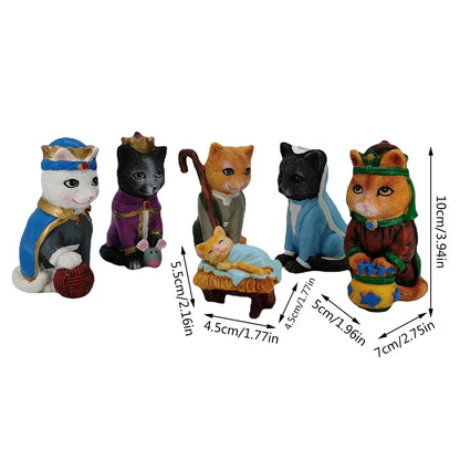 Nativity Royal Cats Christmas Decoration