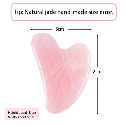 2Pcs Natural Jade Gua Sha & Facial Roller Premium Aventurine Stone Violet