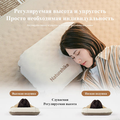 2-in-1 Foam Inflatable Pillow for Travel & Camping