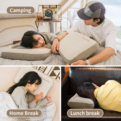 Memory Foam Comfort Square Pillow for Camping & Travel