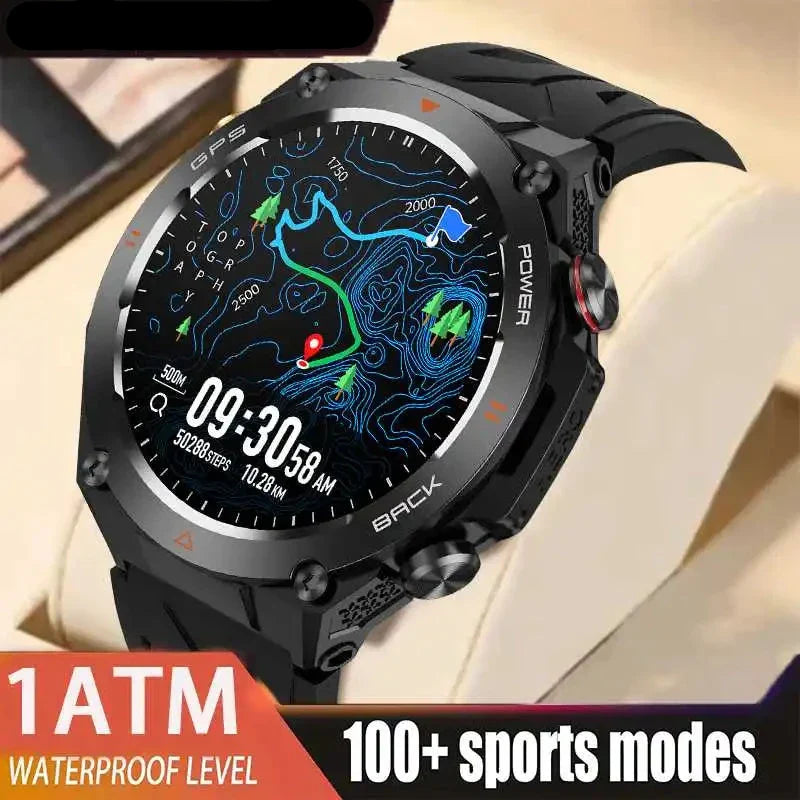 Men's Smart Fitness Watch Bluetooth Call (Black)