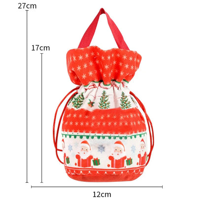 Christmas Velvet Drawstring Gift Bag