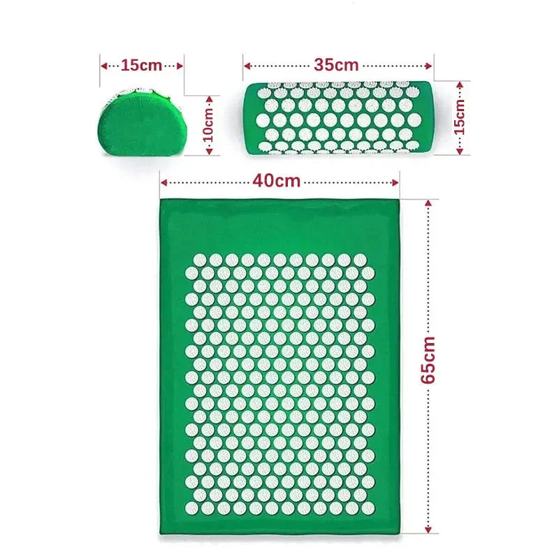 Acupressure Massage Mat and Pillow Set for Pain Relief