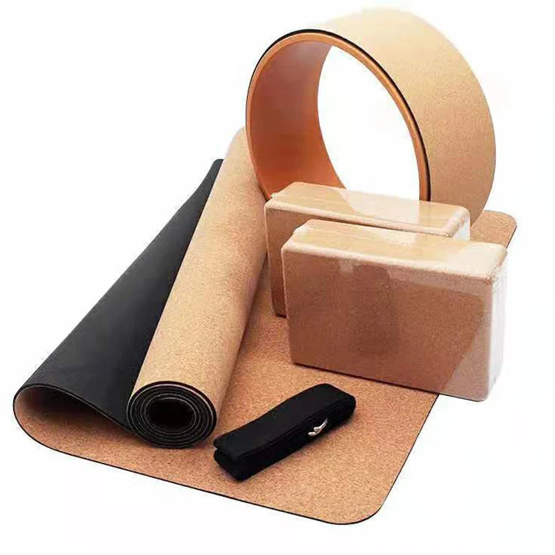 Non-Slip Cork Yoga Mat for Fitness & Pilates