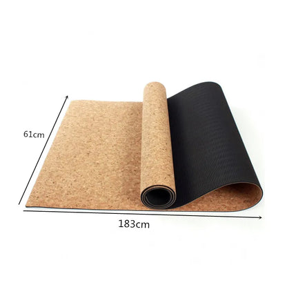 Non-Slip Cork Yoga Mat for Fitness & Pilates