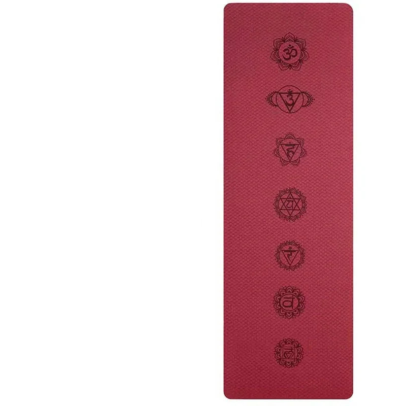 Non-Slip TPE Yoga Mat 6mm for Fitness & Pilates