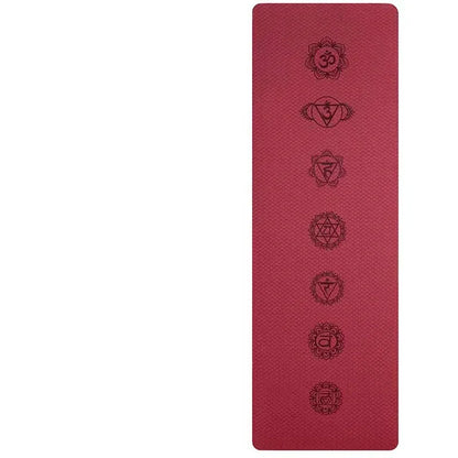 Non-Slip TPE Yoga Mat 6mm for Fitness & Pilates