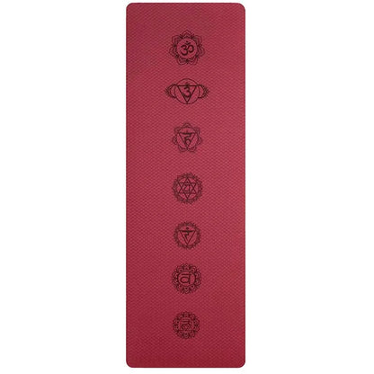 Non-Slip TPE Yoga Mat 6mm for Fitness & Pilates
