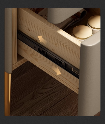 Smart Narrow Nightstand - Wireless Charging, Modern Design