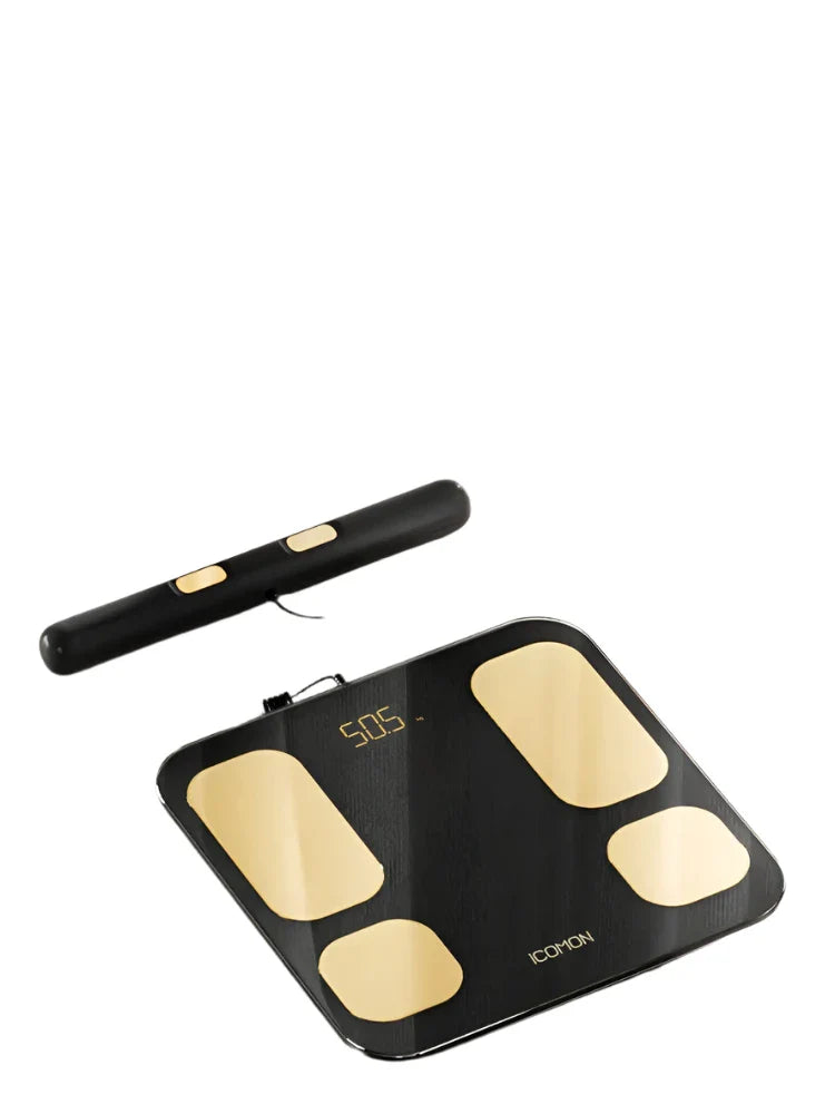 Eight-Electrode Body Fat Scale with Free Smart Skipping Rope - Dark Night Black