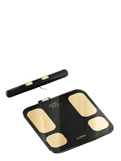 Eight-Electrode Body Fat Scale with Free Smart Skipping Rope - Dark Night Black