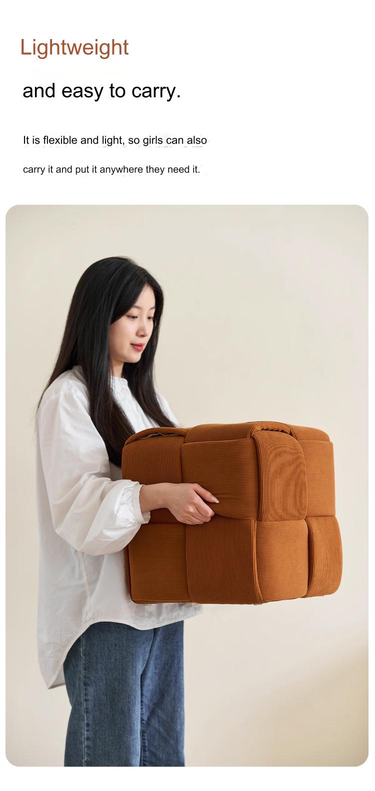 Corduroy Caramel Twist Stool