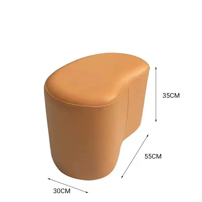 Bright Orange Modern Changing Stool - Waterproof