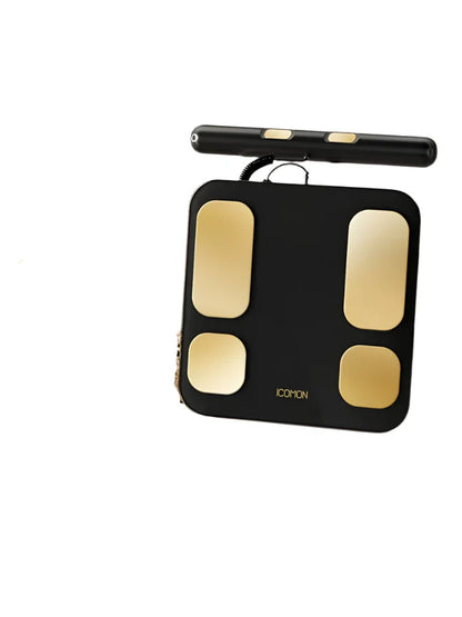 Eight-Electrode Body Fat Scale with Free Smart Skipping Rope - Dark Night Black