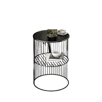 Nordic Iron Light Luxury Side Table - Black