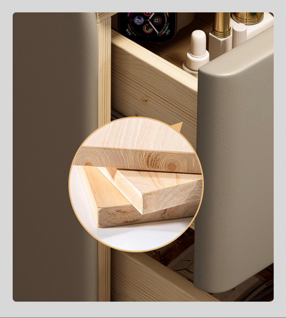 Smart Narrow Nightstand - Wireless Charging, Modern Design