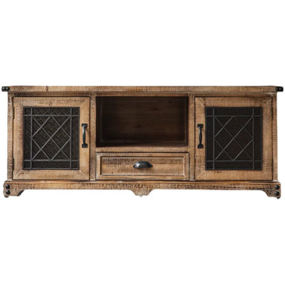 Retro Solid Wood TV Cabinet with Storage